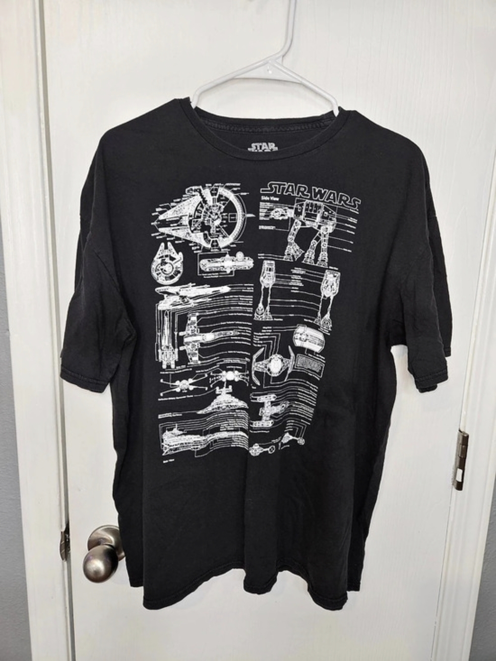 Star Wars Graphic Tee Size 2XL Black & White
